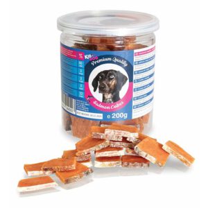 A04455 KIDDOG Trenerki mięsne kostki z łososia 200g