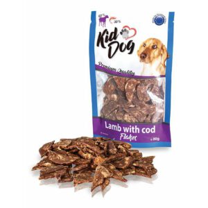A04723 KIDDOG Chipsy z jagnięciny z dodatkiem dorsza 80g