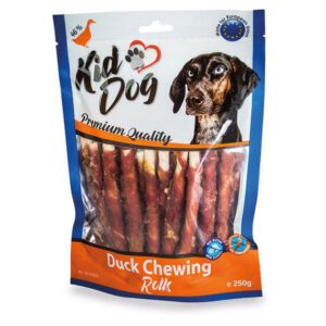 A04622 KIDDOG Mięso z kaczki na paluchu bawolim 8mm/12cm 250g