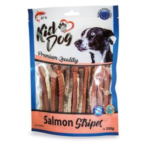 A04707 KIDDOG Paski z łososia w skórze 250g