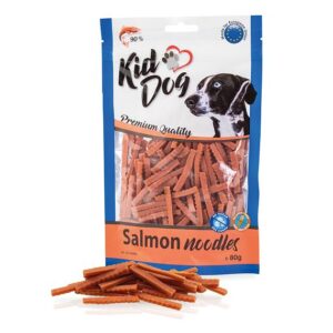 A04989 KIDDOG Mini makaronik dla psa i kota o smaku łososia 80g