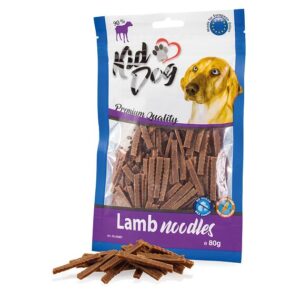 A04987 KIDDOG Mini makaronik dla psa i kota o smaku jagnięciny 80g