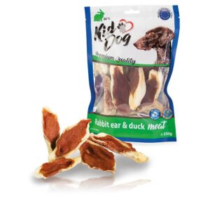 A04806 KIDDOG Uszy królicze z mięsem kaczki 250g