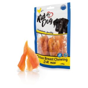 A04520 KIDDOG Mini pierś z kurczaka na paluszku bawolim 9cm 80g