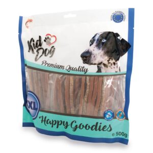 A04708 KIDDOG Paski z łososia w skórze 500g