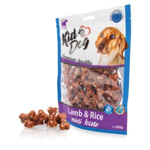 A04721 KIDDOG Mini kostki ryżowe z jagnięciną 250g