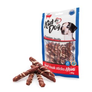 A04739 KIDDOG Wołowina na paluchu 7-8 cm 80g