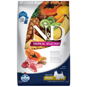 Farmina Mini Adult Tropical - jagnięcina i owoce tropikalne 5kg