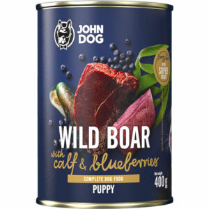 JOHNDOG BerryLine Szczeniak Dzik z Cielęciną i jagodami 400g