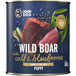 JOHNDOG BerryLine Szczeniak Dzik z Cielęciną i jagodami 800g