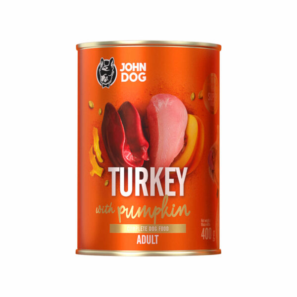 JOHNDOG PumpkinLine Adult Indyk z dynią 400g