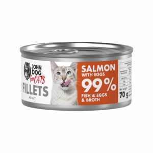 JOHNDOG for Cat's Filet Łosoś z jajkami 70g