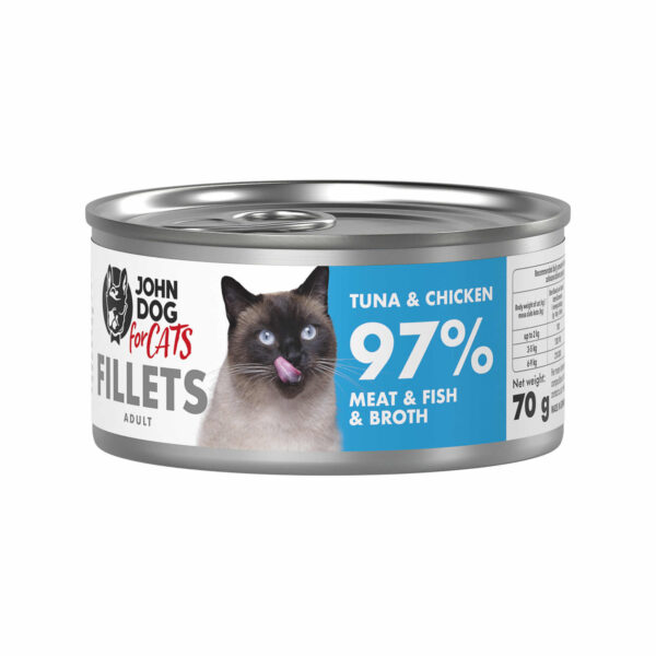 JOHNDOG for Cat's Filet Tuńczyk i Kurczak 70g