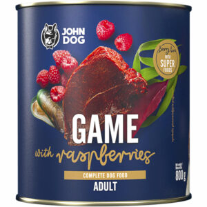 JOHNDOG BerryLine Adult Dzik z malinami 800g