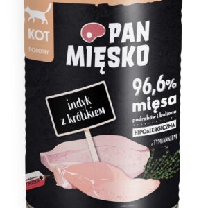 Pan Mięsko puszka Indyk z Królikiem 400g