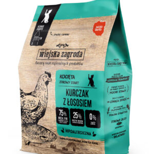 Wiejska Zagroda Kociak Kurczak z Łososiem 400g