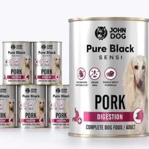 JOHNDOG Pure Black Sensi digestion wieprzowina 400g