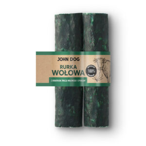 JOHNDOG for Dog's Rurka wołowa z dodatkiem żwacza i spiruliny 15cm