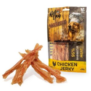 A05121 KIDDOG Super Premium Pierś z kurczaka Barbecue, paski skręcane 80g