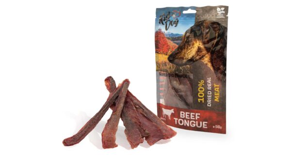 A05201 KIDDOG Super Premium 100% Język wołowy, cienkie plasterki 50 g