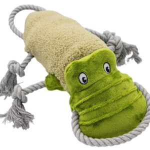 A41180 Piszczący krokodyl, pluszowa zabawka dla psa 34 cm