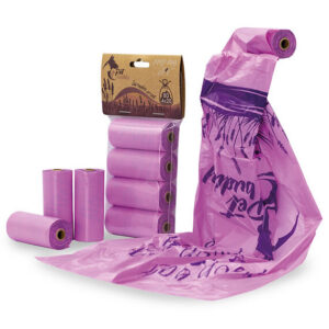 A17325 PETBUDDY worki na odchody LAWENDOWE 4 rolki/20 worków z nadrukiem i zapachem