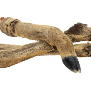 A04241 KIDDOG 100% Naturalny przysmak, Noga jelenia z futrem - 1 szt. / 30 cm