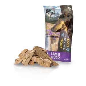 A05371 KIDDOG SUPER PREMIUM 100% liofilizowana wątróbka jagnięca 50 g