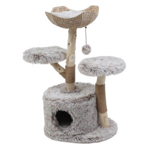A23179 PETBUDDY Drapak SIRACUSA 60 x 45 x 105 cm, grusza/hiacynt wodny, beżowy/naturalny