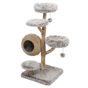 A25385 PETBUDDY Drapak TAORMINA 60 x 60 x 136 cm, grusza/hiacynt wodny, beżowy/naturalny