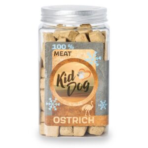 A05405 KIDDOG Super Premium 100% liofilizowane kostki strusia - czyste liofilizowane mięso strusia 100 g